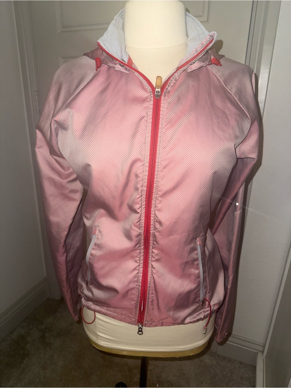 Nike Stormbreaker Red White Windbreaker Jacket with Hood